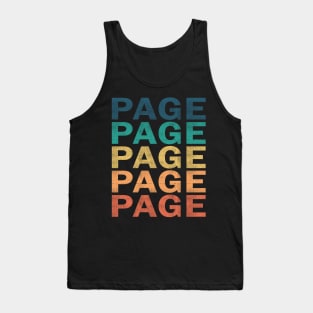 Page Name T Shirt - Page Vintage Retro Name Gift Item Tee Tank Top